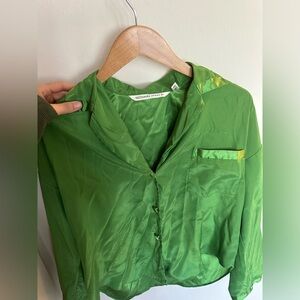 Victoria's Secret Vibrant Green Satin Top